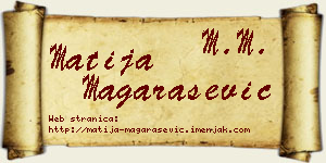 Matija Magarašević vizit kartica